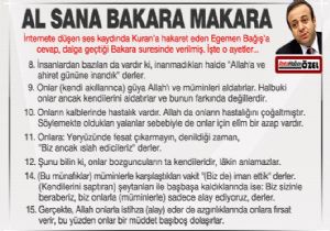 Bağış'a dalga geçtiği Bakara Suresi'nden cevap!