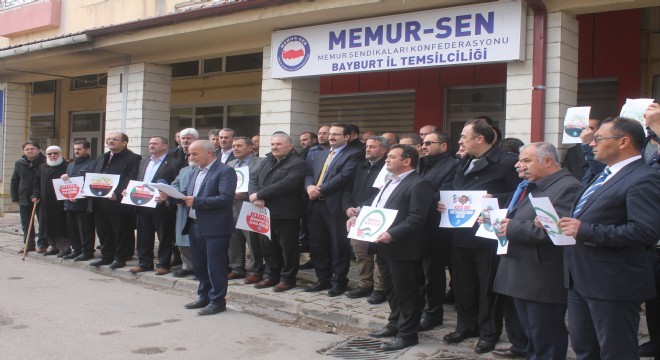 Bayburt'ta ABD ve İsrail'e sert tepki