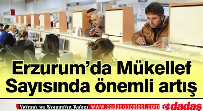 Erzurum'da mükellef sayısı arttı