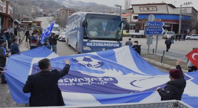 Erzurumspor'a Pazaryolu'nda coşkulu uğurlama