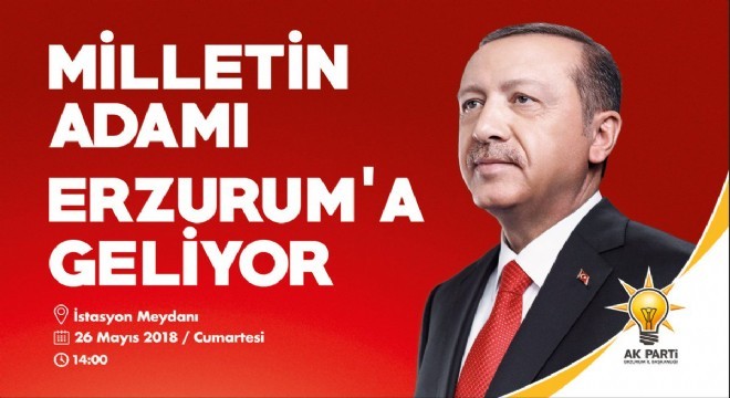 Erzurum'da Cumhurbaşkanı Erdoğan bayramı