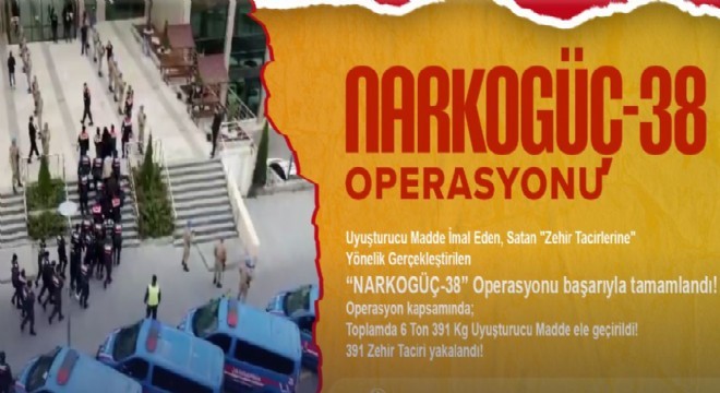 Erzurum'da Narkogüç-38 operasyonu