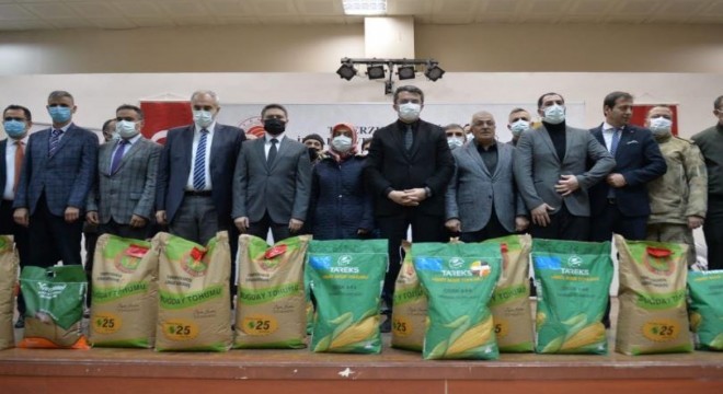 Erzurum'da çiftçilere tohum desteği