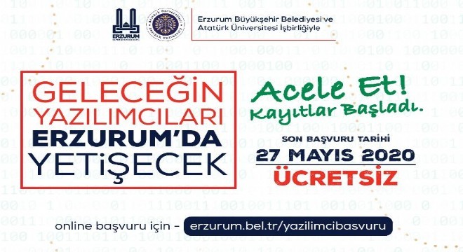 Erzurum'da şimdi yazılım vakti