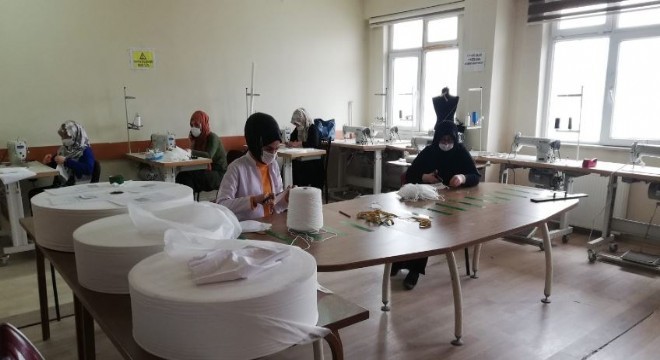 Horasan'da maske üretim gündemi