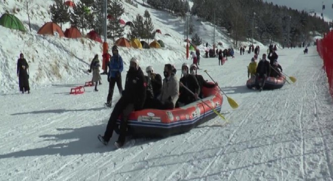 Palandöken'de kar raftingi