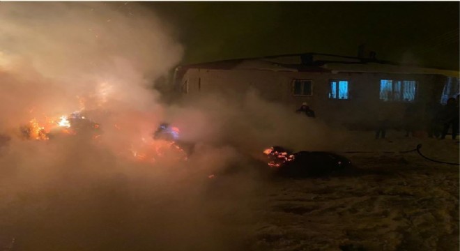 Tekman Erence'de ot yangını