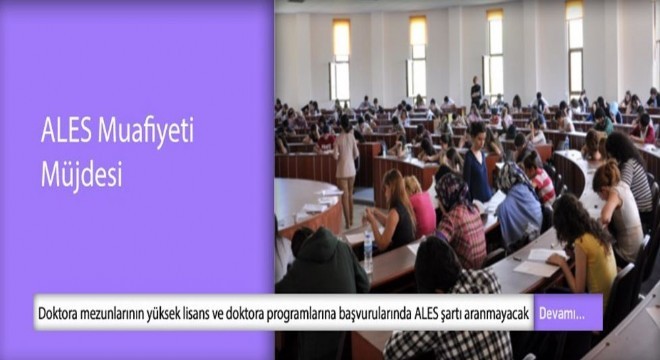 YÖK'ten doktora mezunlarına müjde